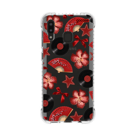 Capinha para celular  Red Fan Pattern