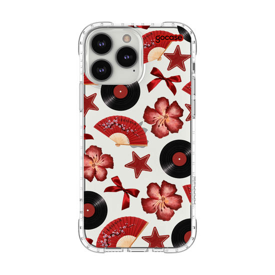 Capinha para celular  Red Fan Pattern