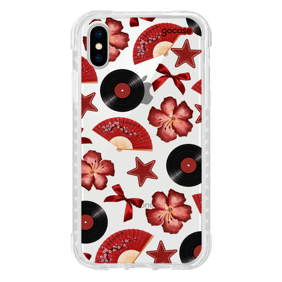Capinha para celular  Red Fan Pattern
