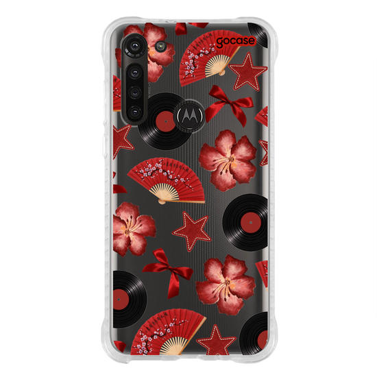 Capinha para celular  Red Fan Pattern