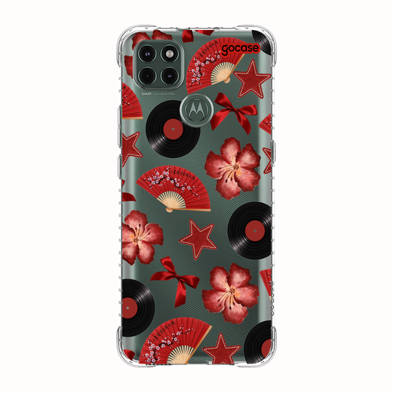Capinha para celular  Red Fan Pattern