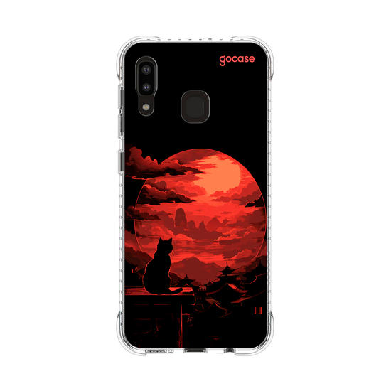 Capinha para celular  Red Moon Cat