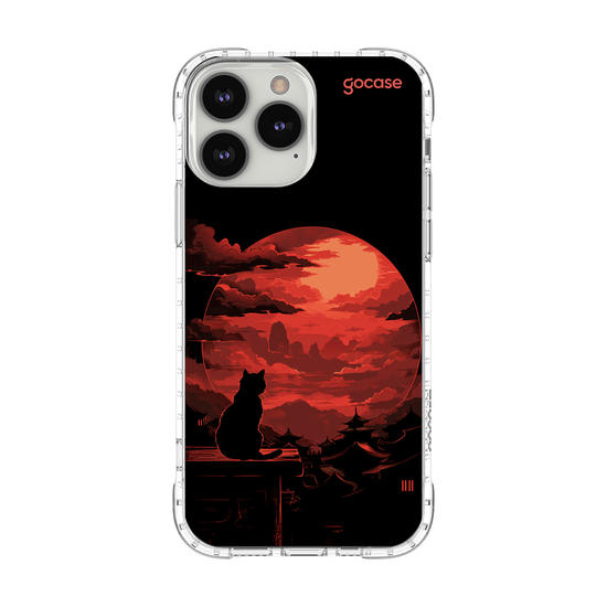 Capinha para celular  Red Moon Cat
