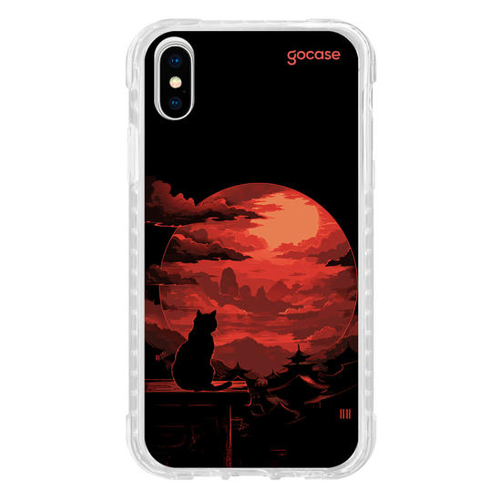 Capinha para celular  Red Moon Cat