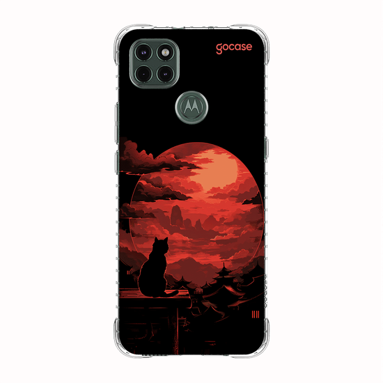 Capinha para celular  Red Moon Cat