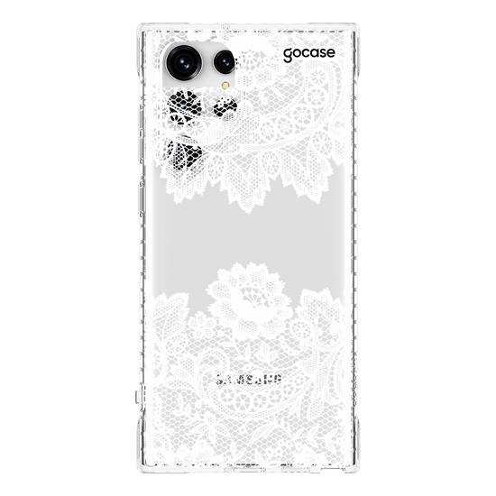 Capinha para celular Renda Manuscrita White