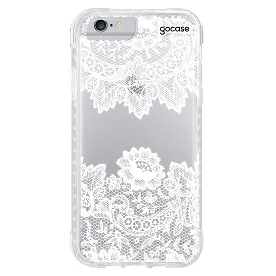 Capinha para celular Renda Manuscrita White