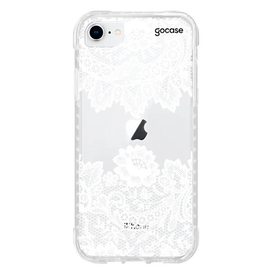 Capinha para celular Renda Manuscrita White