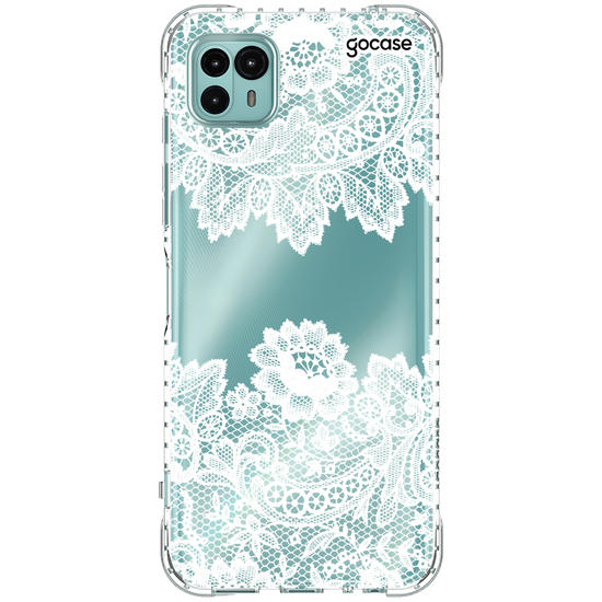 Capinha para celular Renda Manuscrita White