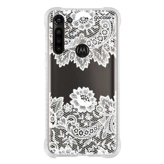 Capinha para celular Renda Manuscrita White