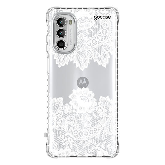 Capinha para celular Renda Manuscrita White