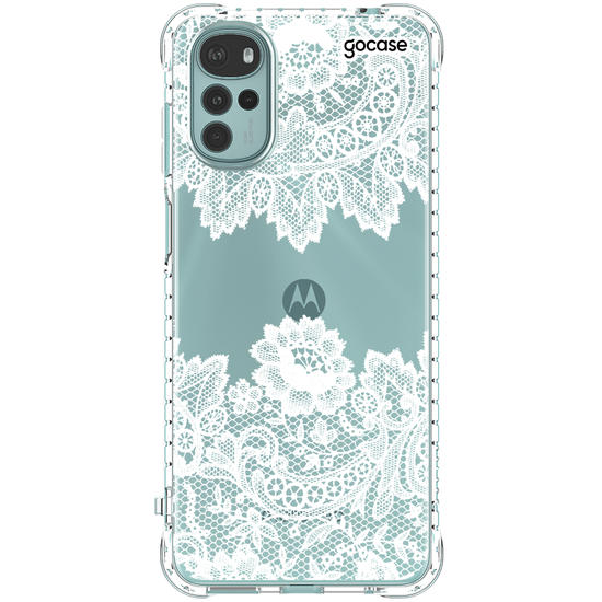 Capinha para celular Renda Manuscrita White
