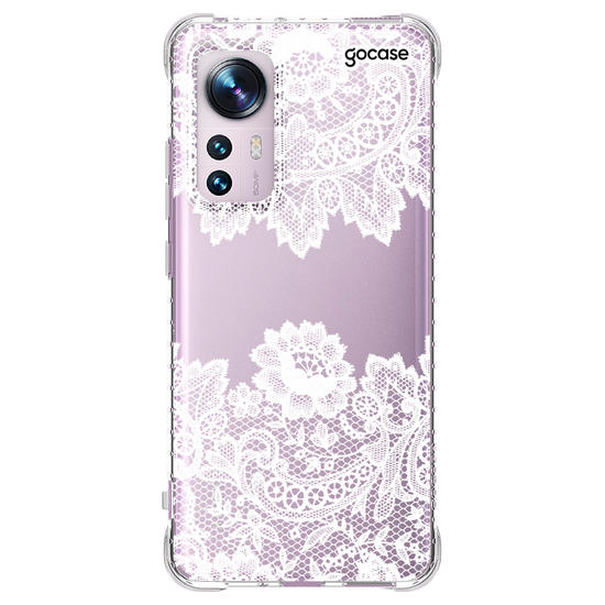Capinha para celular Renda Manuscrita White