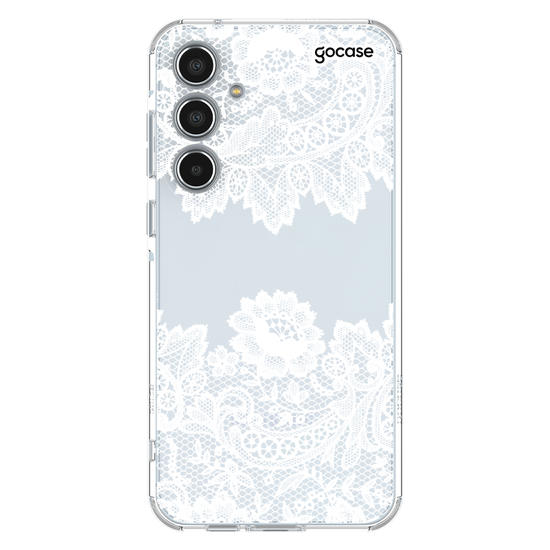 Capinha para celular Renda Manuscrita White