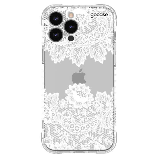 Capinha para celular Renda Manuscrita White