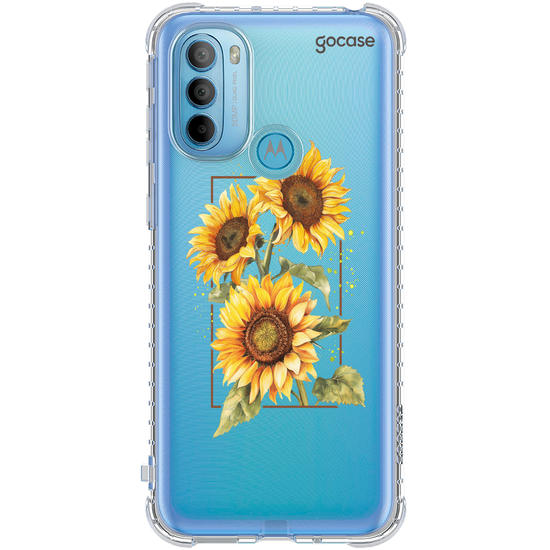 Capinha para celular Capinha Para Celular -  Retrato - Girassóis