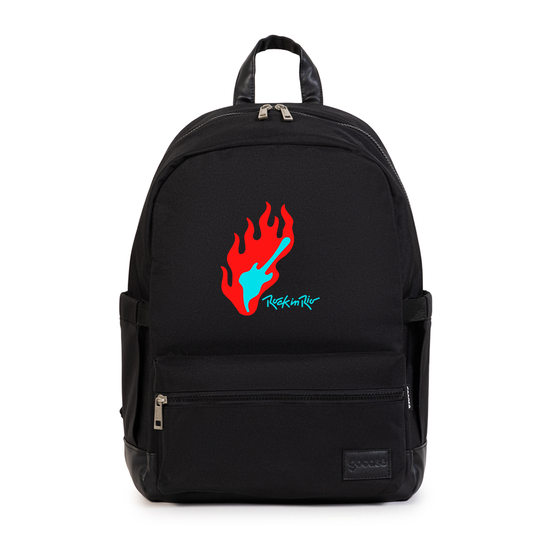 Mochila Notebook Casual Pro -  Rock in Rio - Guitar Fire
