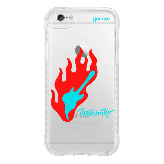 Capinha para celular  Rock in Rio - Guitar Fire