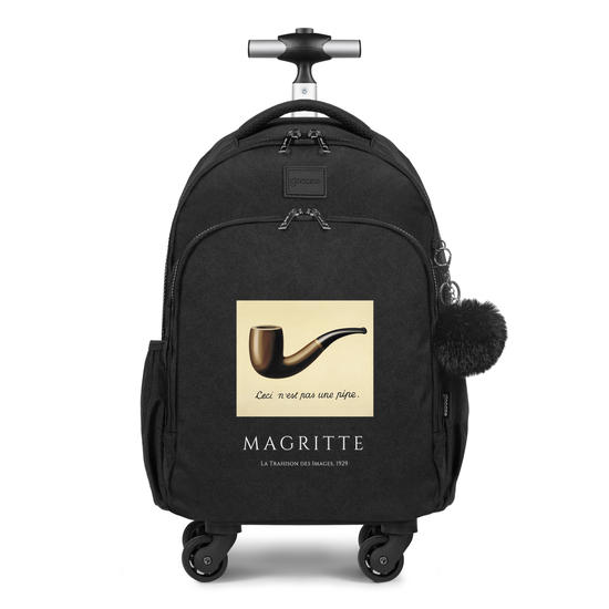 Mochila de Carrinho 4 Rodas Fun Preta - Magritte - A Traição das Imagens