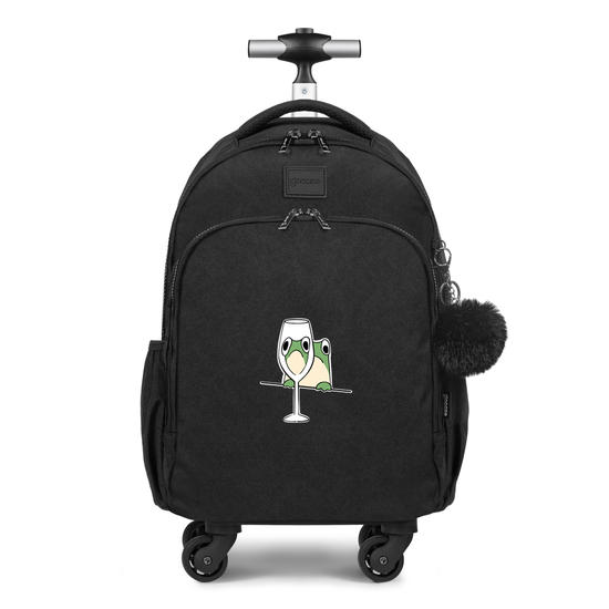 Mochila de Carrinho 4 Rodas Fun - Wine Glass Frog