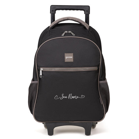 Mochila de Carrinho 2 Rodas Play - Nome Cute
