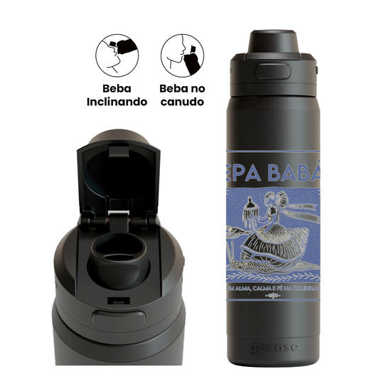 Garrafa Térmica Flip Pro - Axé em Xilo - Epa Babá