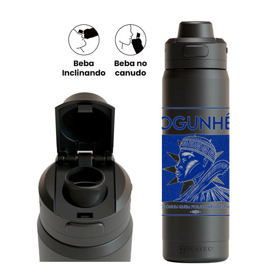 Garrafa Térmica Flip Pro - Axé em Xilo - Ogunhê