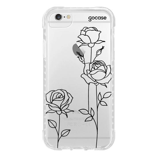 Capinha para celular Rosas Linhas Delicadas