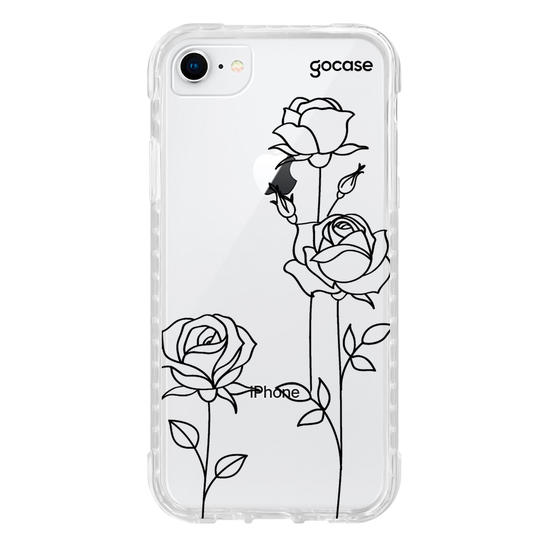 Capinha para celular Rosas Linhas Delicadas