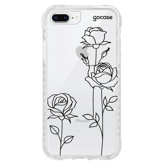 Capinha para celular Rosas Linhas Delicadas