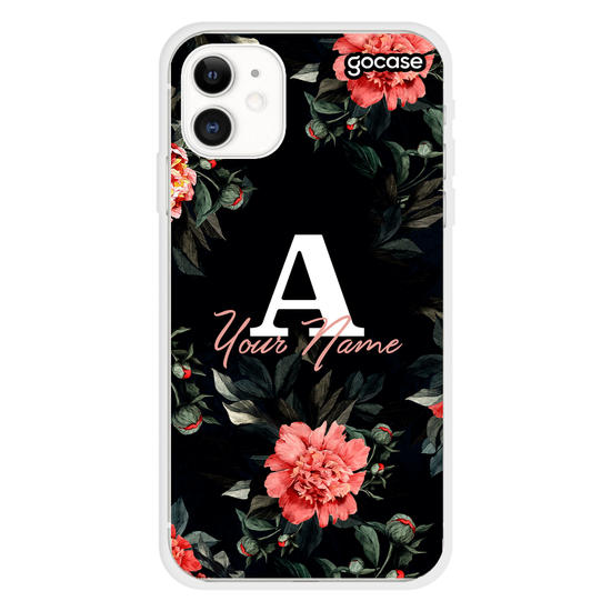 Red Roses Initial Fancy Phone Case
