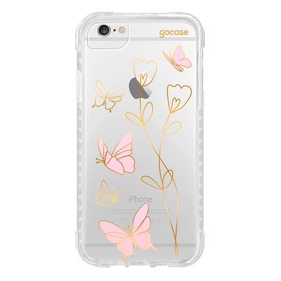 Capinha para celular  Rose Butterfly Line