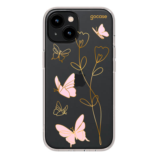 Capinha para celular  Rose Butterfly Line