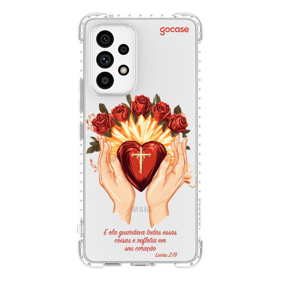 Capinha para celular  Sagrado Coração de Maria Frase