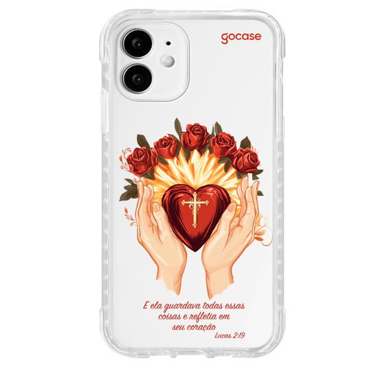 Capinha para celular  Sagrado Coração de Maria Frase