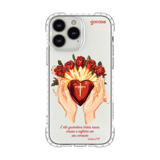 Capinha para celular  Sagrado Coração de Maria Frase