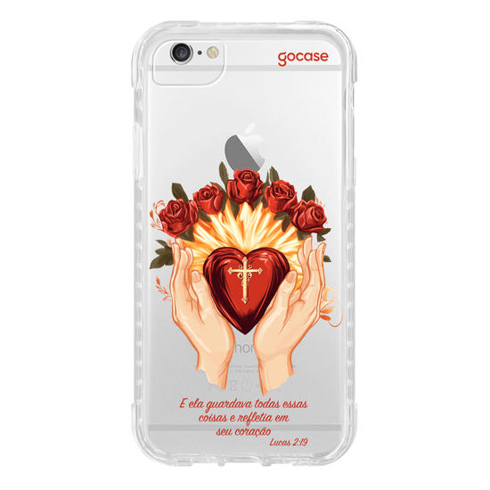 Capinha para celular  Sagrado Coração de Maria Frase