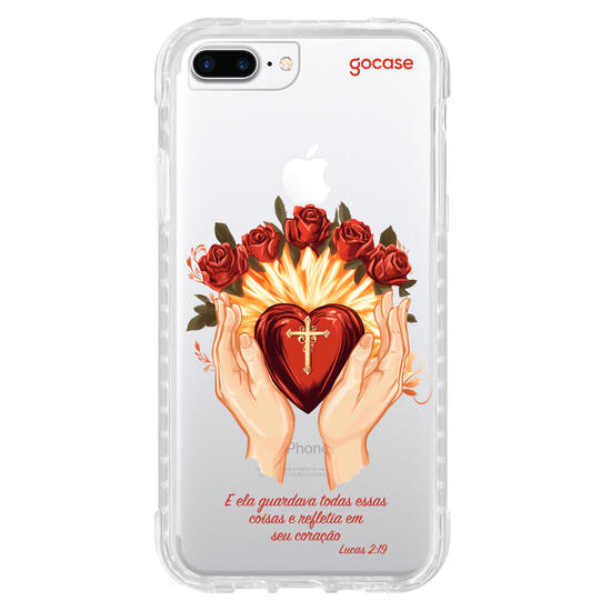 Capinha para celular  Sagrado Coração de Maria Frase
