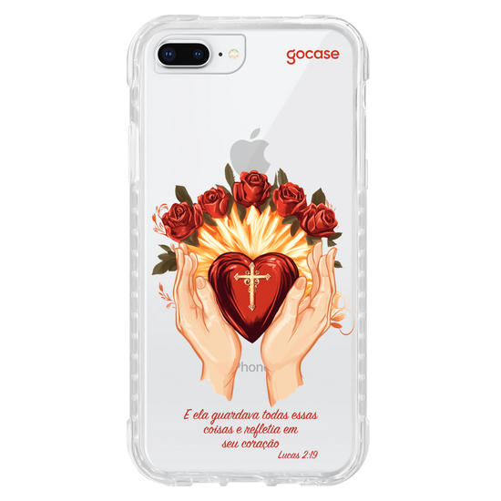 Capinha para celular  Sagrado Coração de Maria Frase