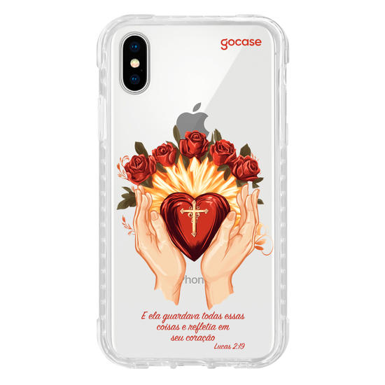 Capinha para celular  Sagrado Coração de Maria Frase