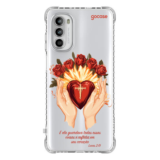Capinha para celular  Sagrado Coração de Maria Frase