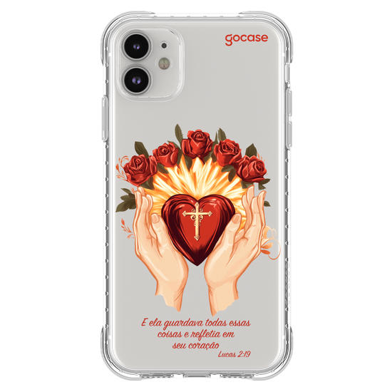 Capinha para celular  Sagrado Coração de Maria Frase