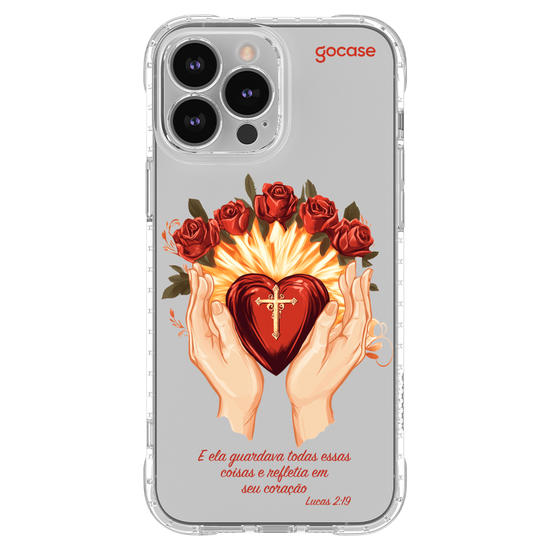 Capinha para celular  Sagrado Coração de Maria Frase