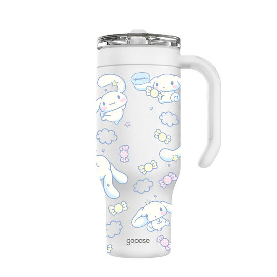 Copo Térmico Life + Ebook - Sanrio - Cinnamonroll Pattern Customizável