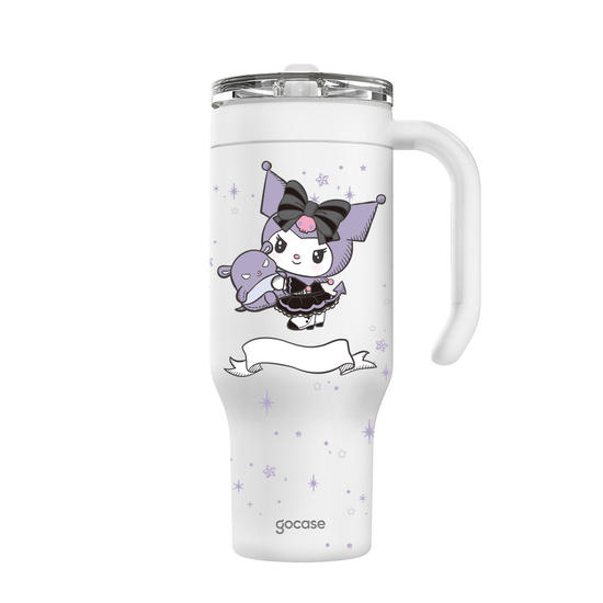 Copo Térmico Life + Ebook - Sanrio - Kuromi Gótica