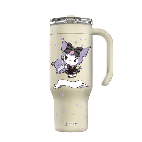 Copo Térmico Life + Ebook - Sanrio - Kuromi Gótica
