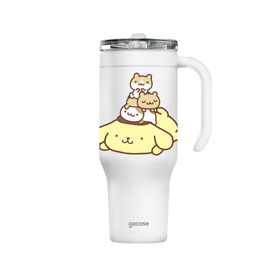 Copo Térmico Life + Ebook -  Sanrio - Pompompurin - Cozy Friends