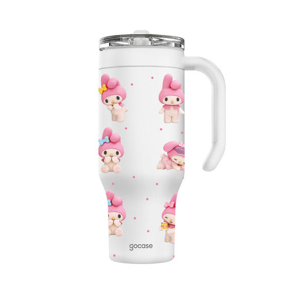 Copo Térmico Life + Ebook -  My Melody & Kuromi - My Melody Pattern