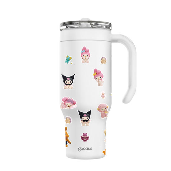 Copo Térmico Life + Ebook -  My Melody & Kuromi - Characters Mini Stickers