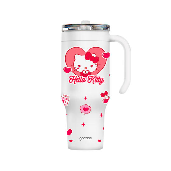 Copo Térmico Life + Ebook - Hello Kitty - Doce Cereja